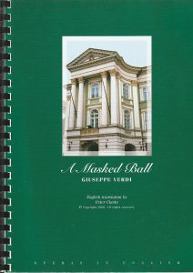 Vocal score of A Masked Ball