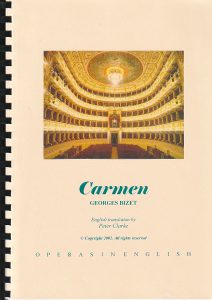 Vocal score of Bizet's Carmen